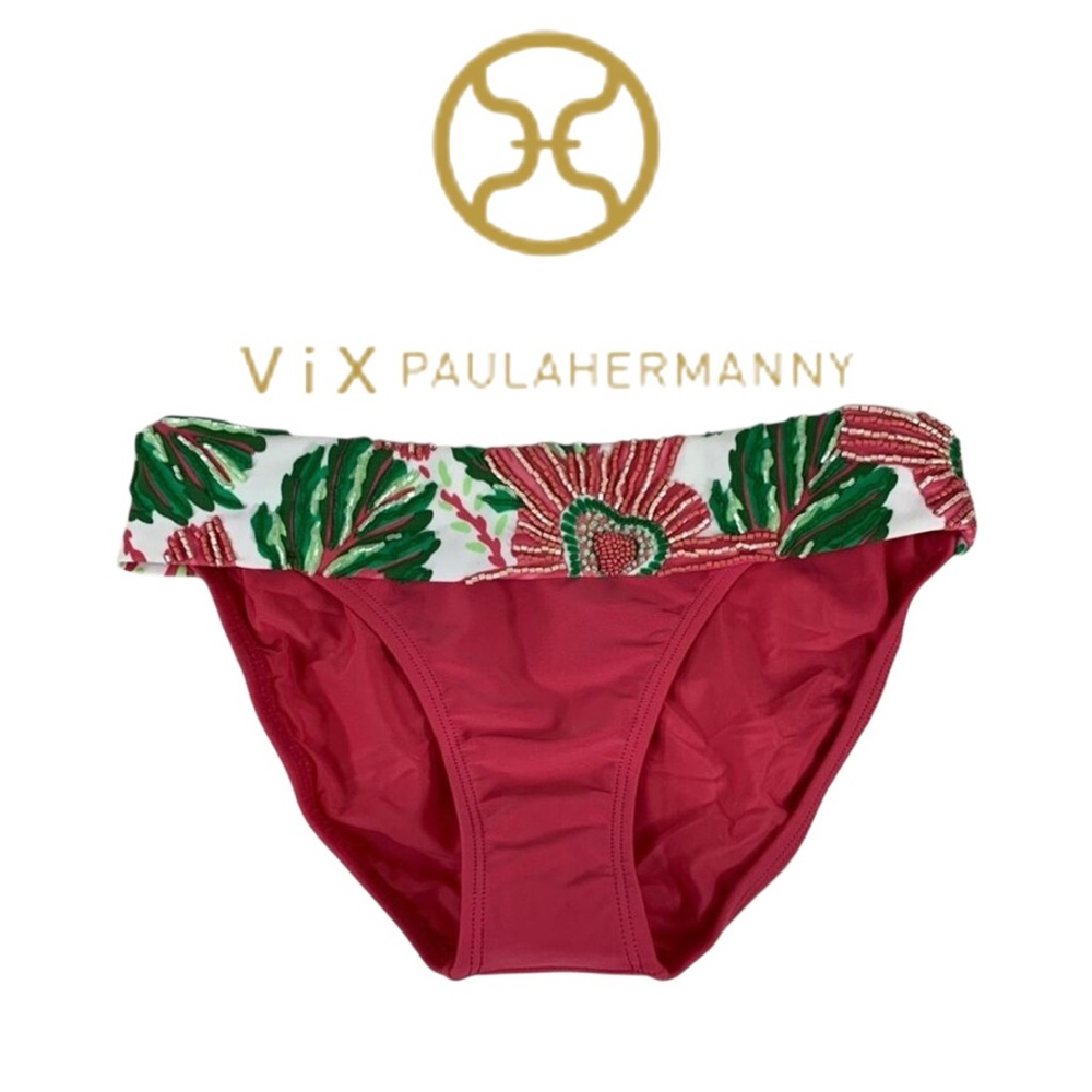 Vix Pink and Green Bikini Bottom